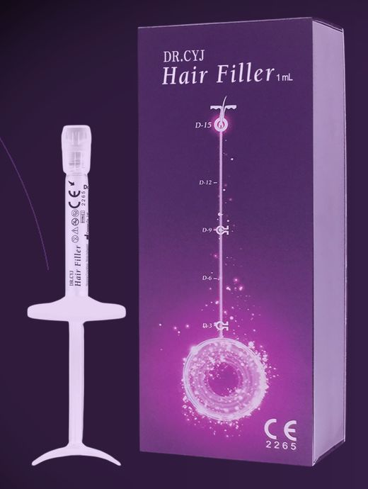 Συσκευασία DR.CYJ Hair Filler και προγεμισμένη σύριγγα 1 ml